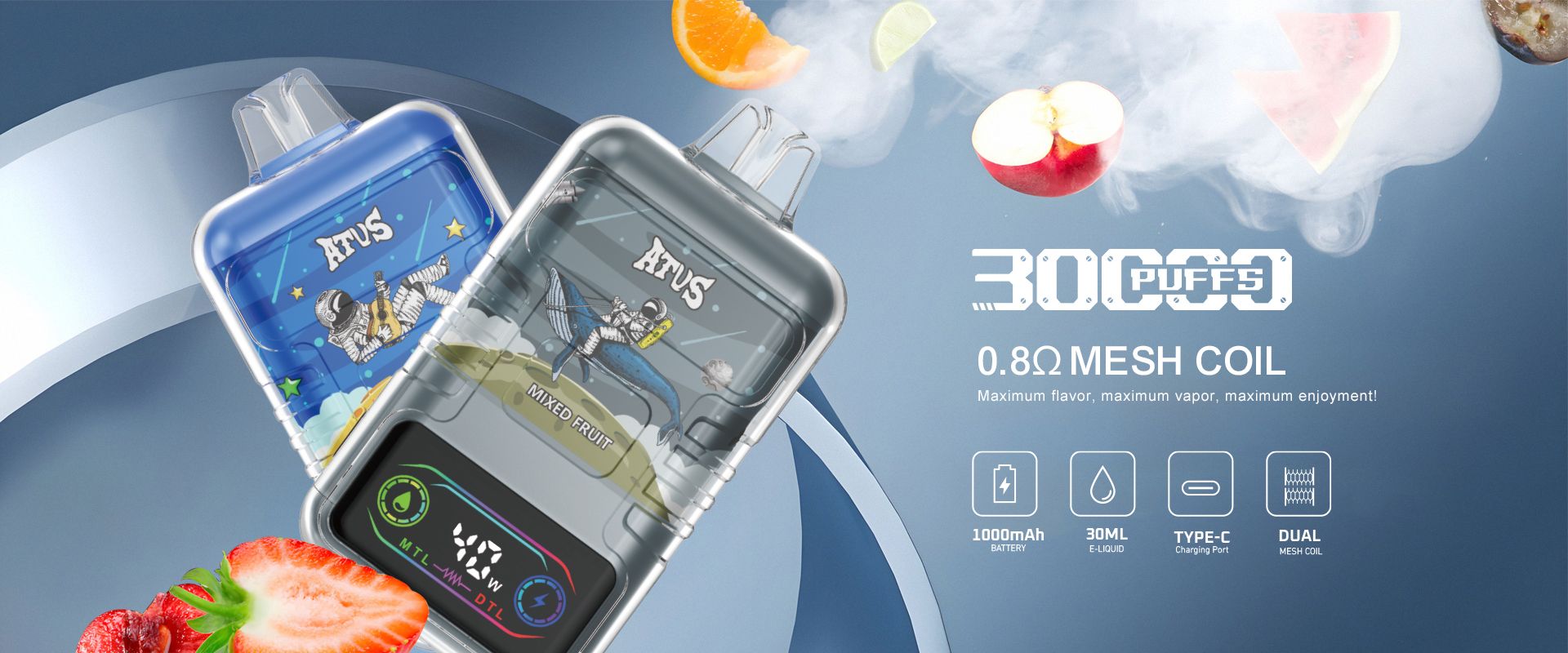 ATVS Vape Canada | Disposable Vape Refillable Pods kit 25000, 30000, 40000, 45000Puffs with best price