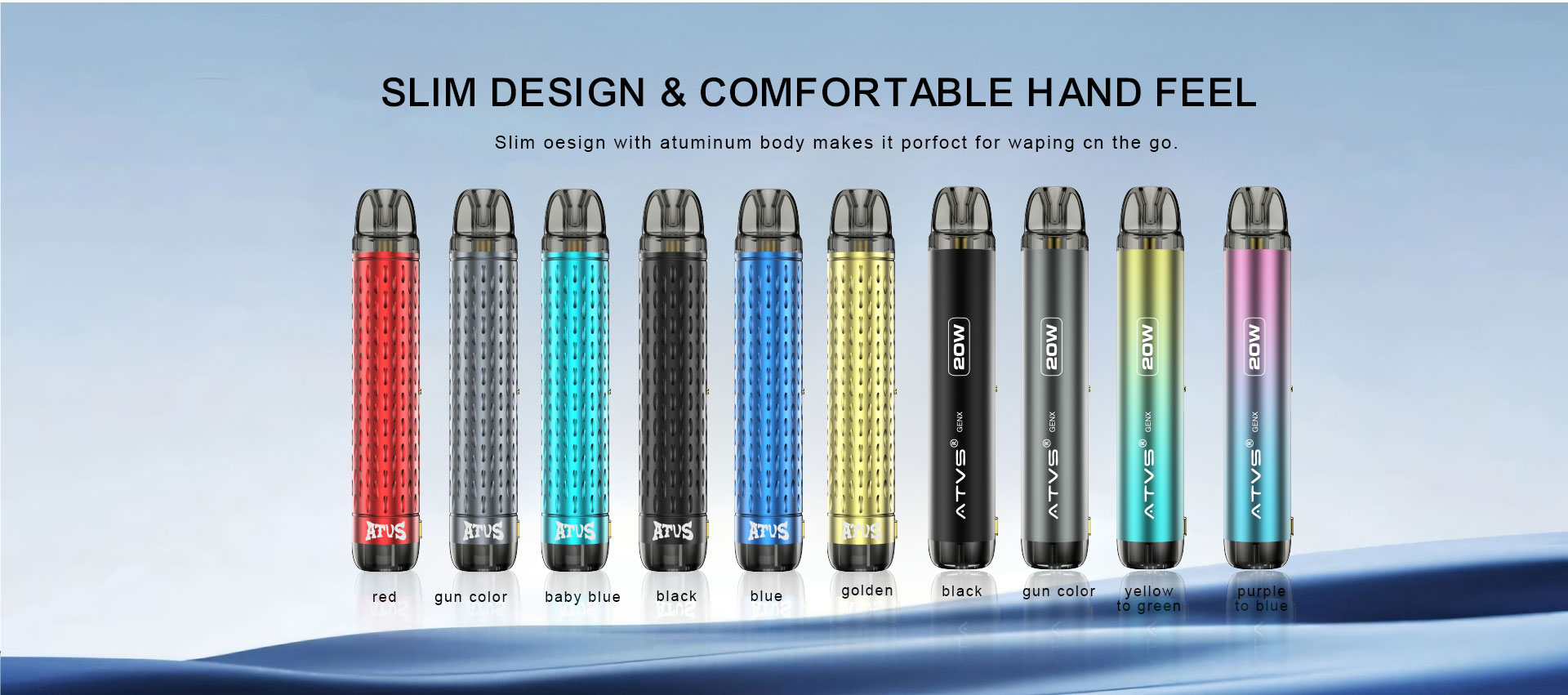 DE020 Refillable Pod Kit System Device with Adjustable Airflow MTL RDL ATVS Vape