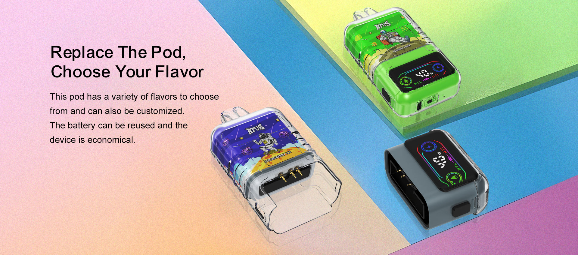 30000 Puffs Disposable Vape with LED display screen ATVS  30ml Vape Device Type C Rechargeable Disposable Kit vape israel